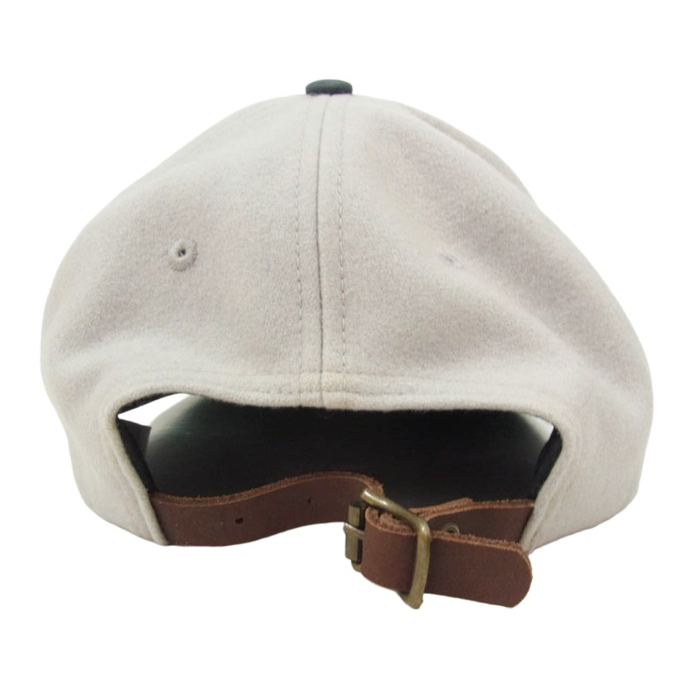 STUSSY ステューシー Sロゴワッペン ウール フランネル キャップ 帽子 グレー系【中古】