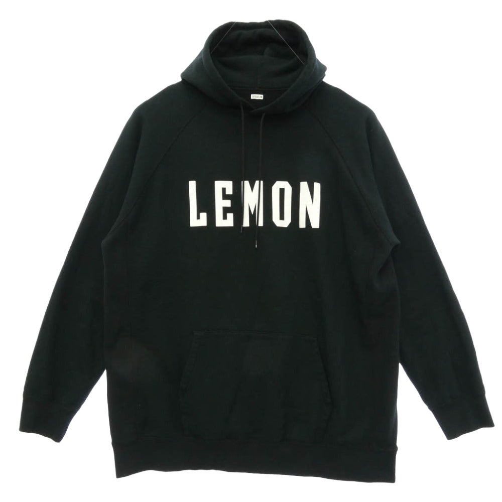 SEQUEL シークエル 22AW SQ-22AW-HD-02 LEMONプリント プルオーバー パーカー フーディー ブラック系【中古】