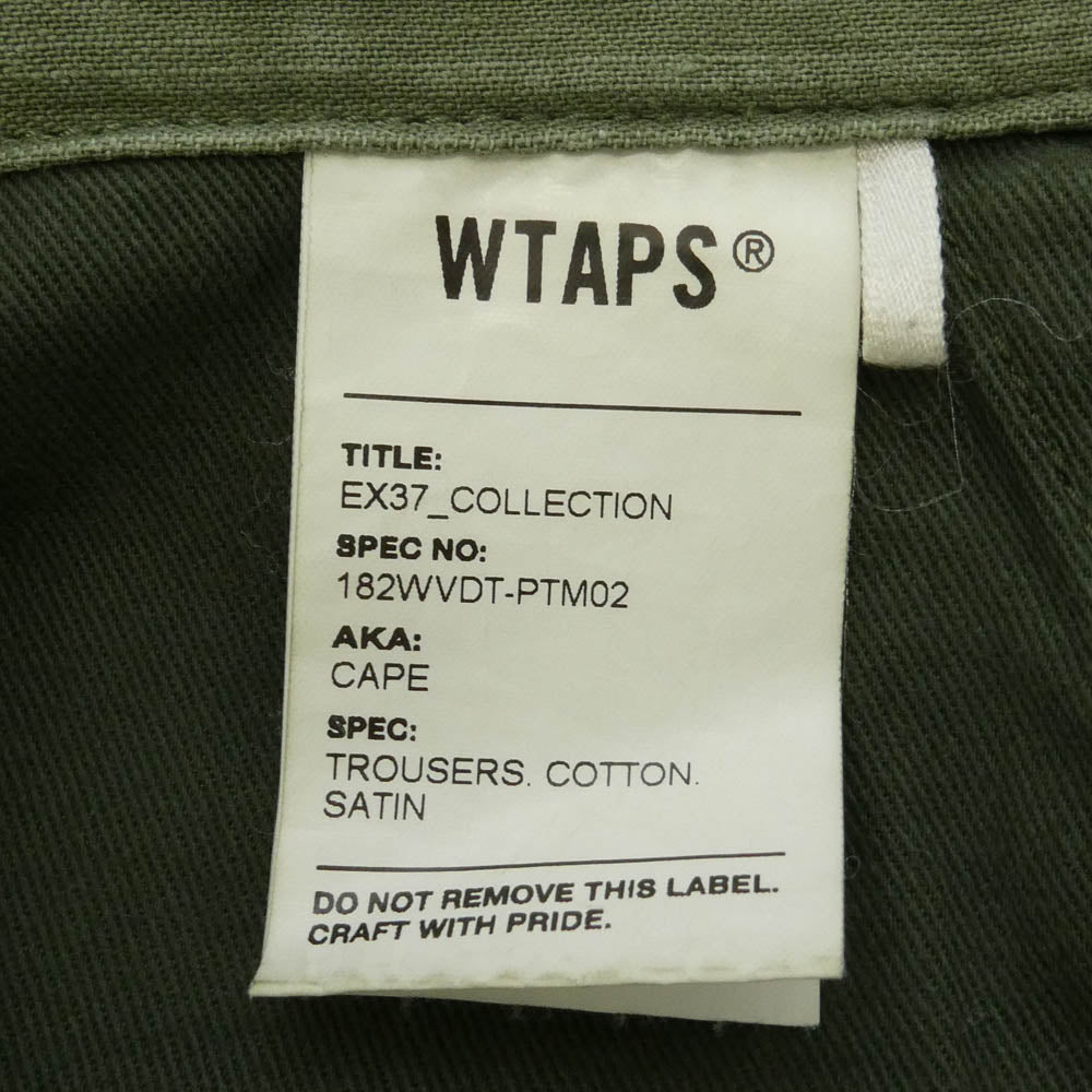 WTAPS ダブルタップス 18AW 182WVDT-PTM02 CAPE TROUSERS カーゴパンツ ミリタリー トラウザーズ モスグリーン系 4【中古】