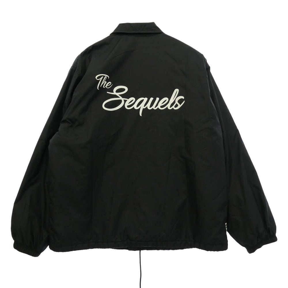SEQUEL シークエル 22AW SQ-22AW-JK-08 COACH JACKET ロゴプリント コーチジャケット ブラック系 XL【中古】