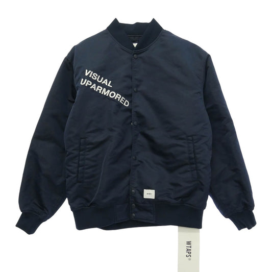 WTAPS ダブルタップス 26SS 261TQDT-JKM01 TEAM JACKET NYLON. TWILL ナイロン高密度ツイル生地 チーム ジャケット ネイビー系 x03【極上美品】【中古】
