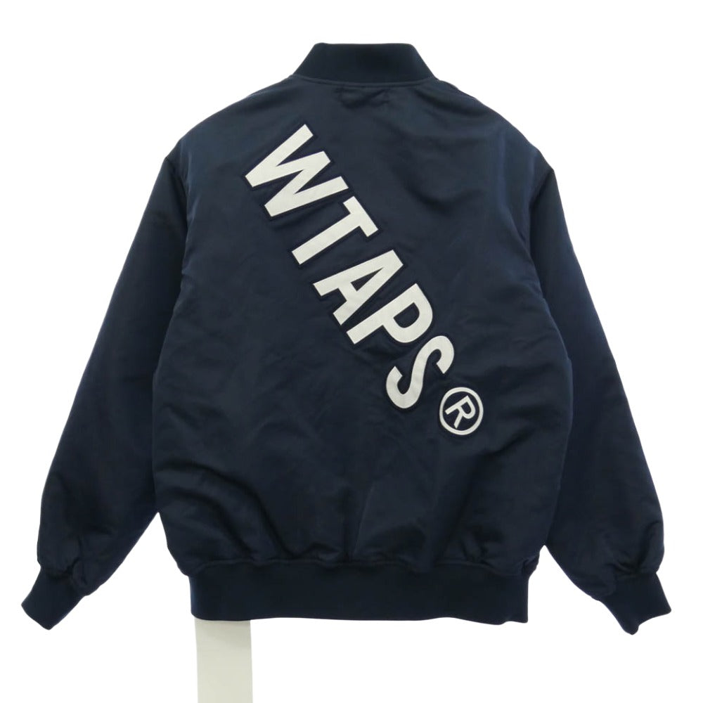 WTAPS ダブルタップス 26SS 261TQDT-JKM01 TEAM JACKET NYLON. TWILL ナイロン高密度ツイル生地 チーム ジャケット ネイビー系 x03【極上美品】【中古】