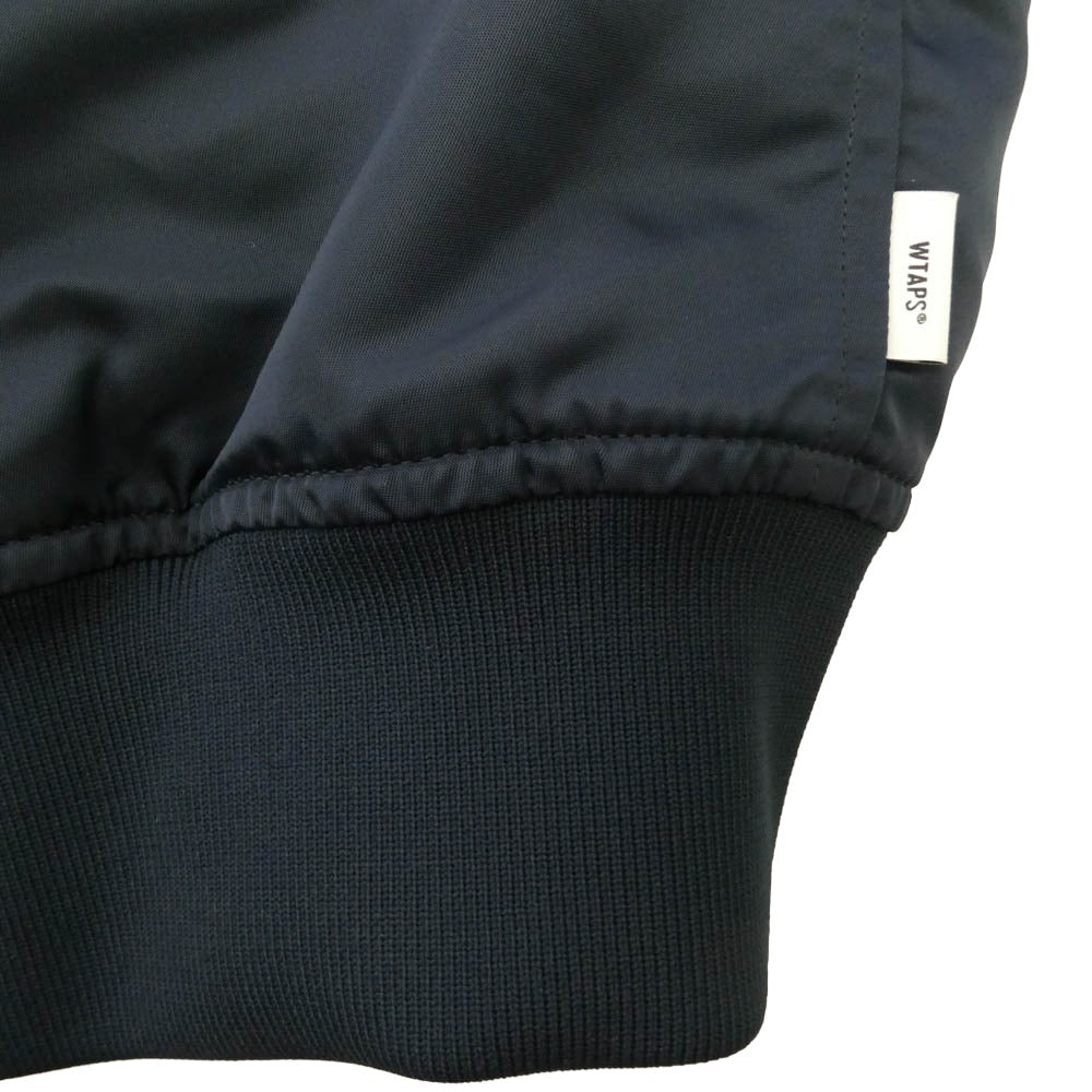 WTAPS ダブルタップス 26SS 261TQDT-JKM01 TEAM JACKET NYLON. TWILL ナイロン高密度ツイル生地 チーム ジャケット ネイビー系 x03【極上美品】【中古】