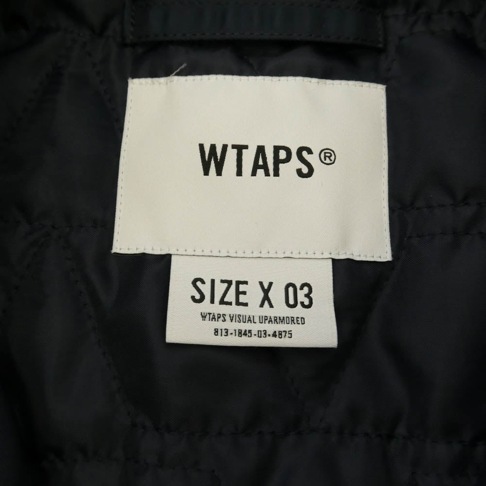 WTAPS ダブルタップス 26SS 261TQDT-JKM01 TEAM JACKET NYLON. TWILL ナイロン高密度ツイル生地 チーム ジャケット ネイビー系 x03【極上美品】【中古】