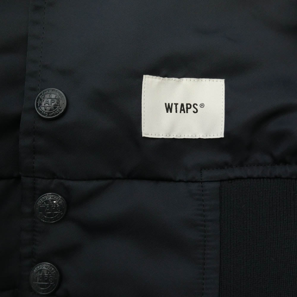 WTAPS ダブルタップス 26SS 261TQDT-JKM01 TEAM JACKET NYLON. TWILL ナイロン高密度ツイル生地 チーム ジャケット ネイビー系 x03【極上美品】【中古】