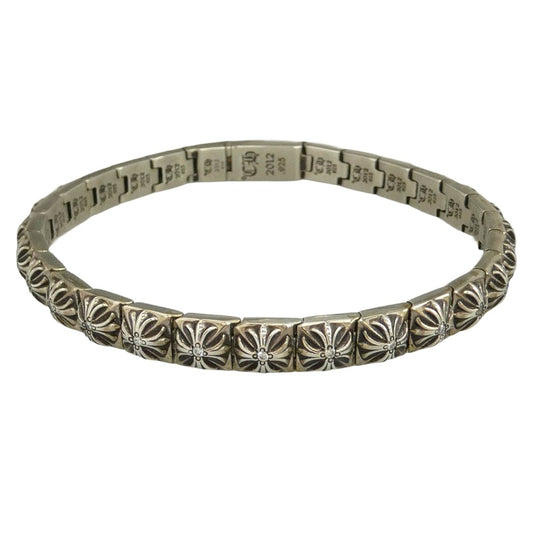 CHROME HEARTS クロムハーツ（原本無） 国内レシート原本付属 1/4 Pyramid Plus Link Bracelet P/D ピラミッド プラス リンク 1/4 29Link パヴェダイヤ ブレスレット シルバー系【中古】