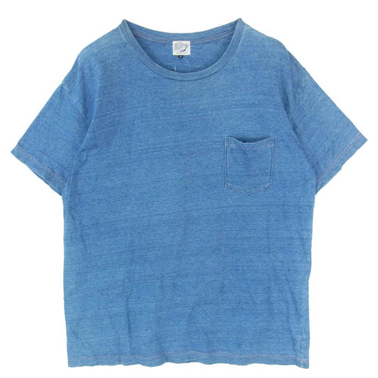 orSlow オアスロウ インディゴ ポケット 半袖 Tシャツ ショートスリーブ クルーネック カットソー ブルー系 3【中古】