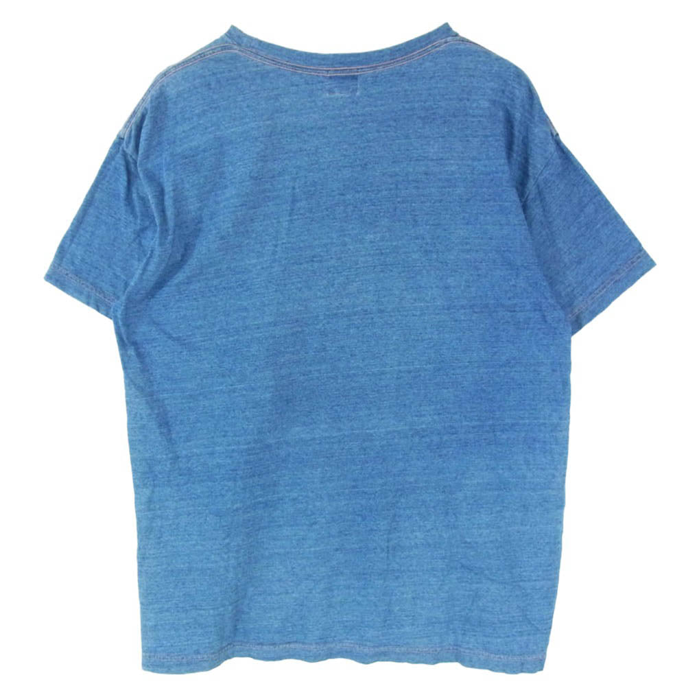 orSlow オアスロウ インディゴ ポケット 半袖 Tシャツ ショートスリーブ クルーネック カットソー ブルー系 3【中古】