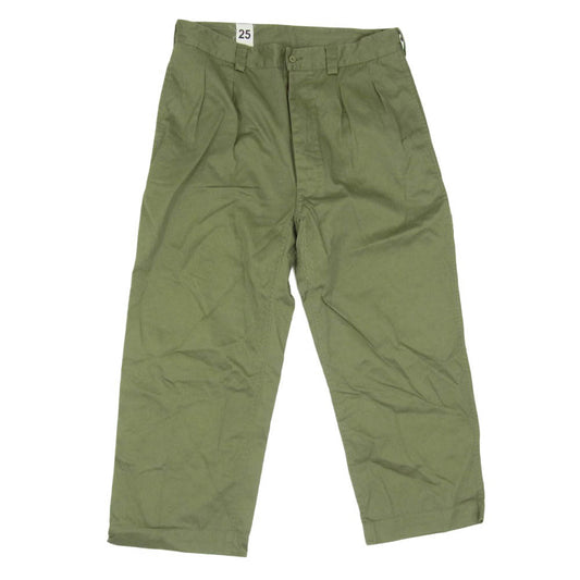 WAIPER ワイパー 2タック チノ コットン トラウザーズ パンツ カーキ系 25【中古】