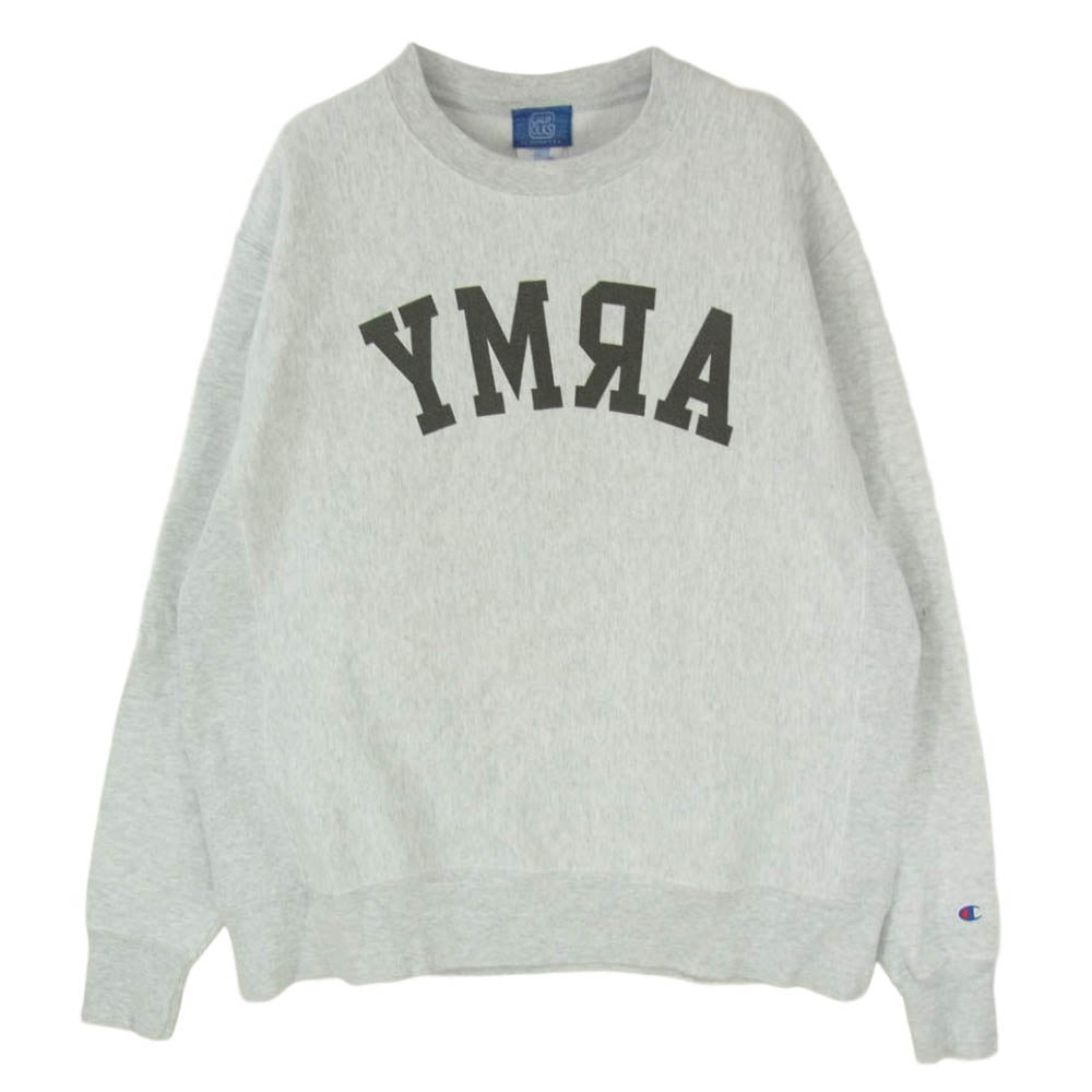 カリフォークス Champion チャンピオン × CHAMPION チャンピオン REVERSEWEAVE BODY リバースウィーブ ボディ U.S.NAVY PRINT SWEAT プリント スウェット グレー系 ASIA 2XL【中古】