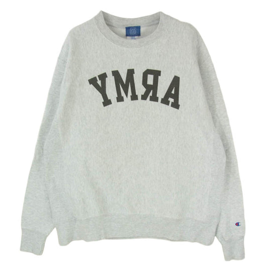 カリフォークス Champion チャンピオン × CHAMPION チャンピオン REVERSEWEAVE BODY リバースウィーブ ボディ U.S.NAVY PRINT SWEAT プリント スウェット グレー系 ASIA 2XL【中古】