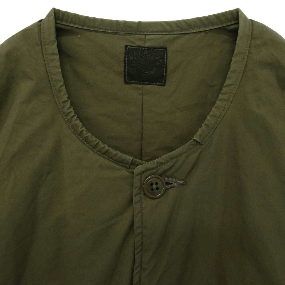 orSlow オアスロウ COTTON SHELL JACKET コットン シェル 中綿 ジャケット チャコール系 L【中古】