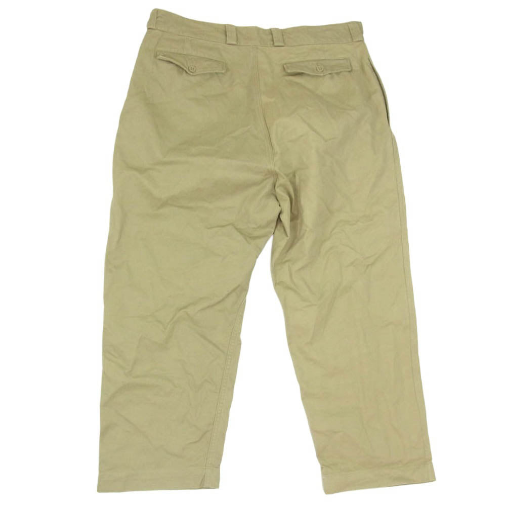 ミリタリー ヴィンテージ 50’s FRENCH MILITARY フランス軍 SOCIETE ARIEL AIZENAY Ｍ-52 2タック チノ トラウザーズ パンツ ブラウン系 15【中古】