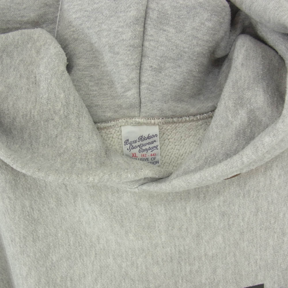 Buzz Rickson's バズリクソンズ USAFA REVERSE SWEAT PARKA リバース スウェット プルオーバー パーカー フーディー グレー系 XL【中古】