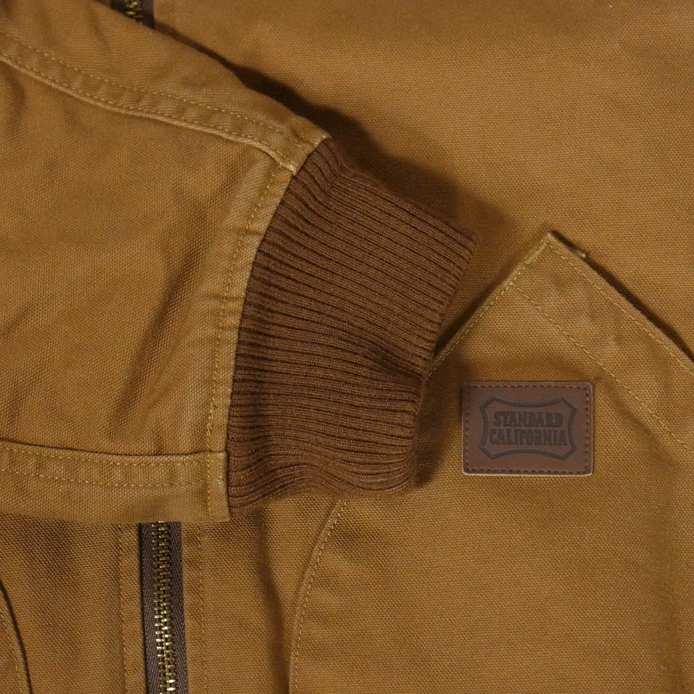 STANDARD CALIFORNIA スタンダードカリフォルニア Duck Work Jacket W Quilted ダック地 裏地キルティング ワーク ジャケット ブルゾン ライトブラウン系 L【中古】