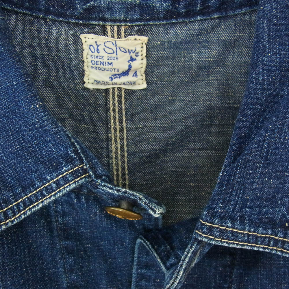 orSlow オアスロウ 50's DENIM COVERALL 1950年 モデル デニム カバーオール ジャケット インディゴブルー系 4【中古】