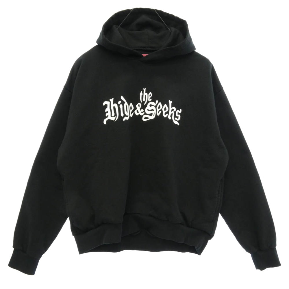 HideandSeek ハイドアンドシーク H30th-010226 Toru Nishiura 西浦 徹 30周年 The H&S Hooded Sweat Shirt フーデッド スウェットシャツ プルオーバー パーカー フーディー ブラック系 L【中古】
