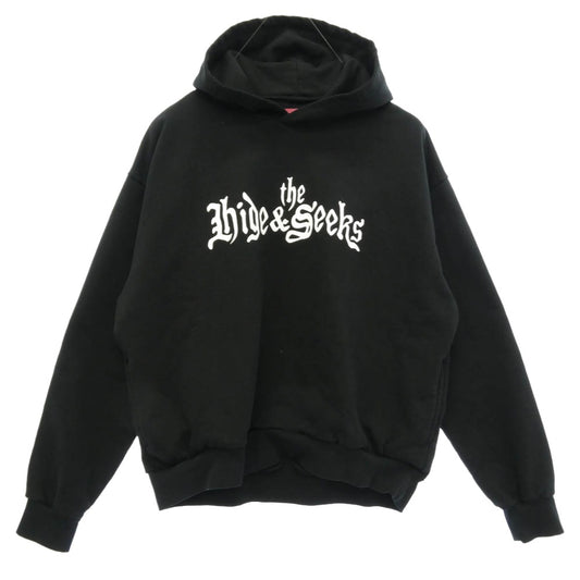 HideandSeek ハイドアンドシーク H30th-010226 Toru Nishiura 西浦 徹 30周年 The H&S Hooded Sweat Shirt フーデッド スウェットシャツ プルオーバー パーカー フーディー ブラック系 L【中古】