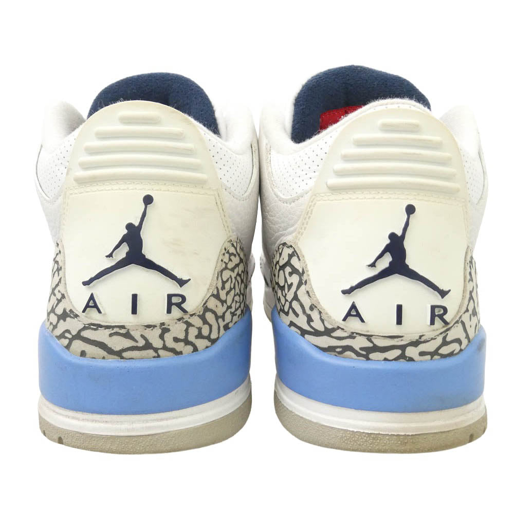 NIKE ナイキ 20SS CT8532-104 Air Jordan 3 Retro UNC エアジョーダン レトロ ローカット スニーカー マルチカラー系 27cm【中古】