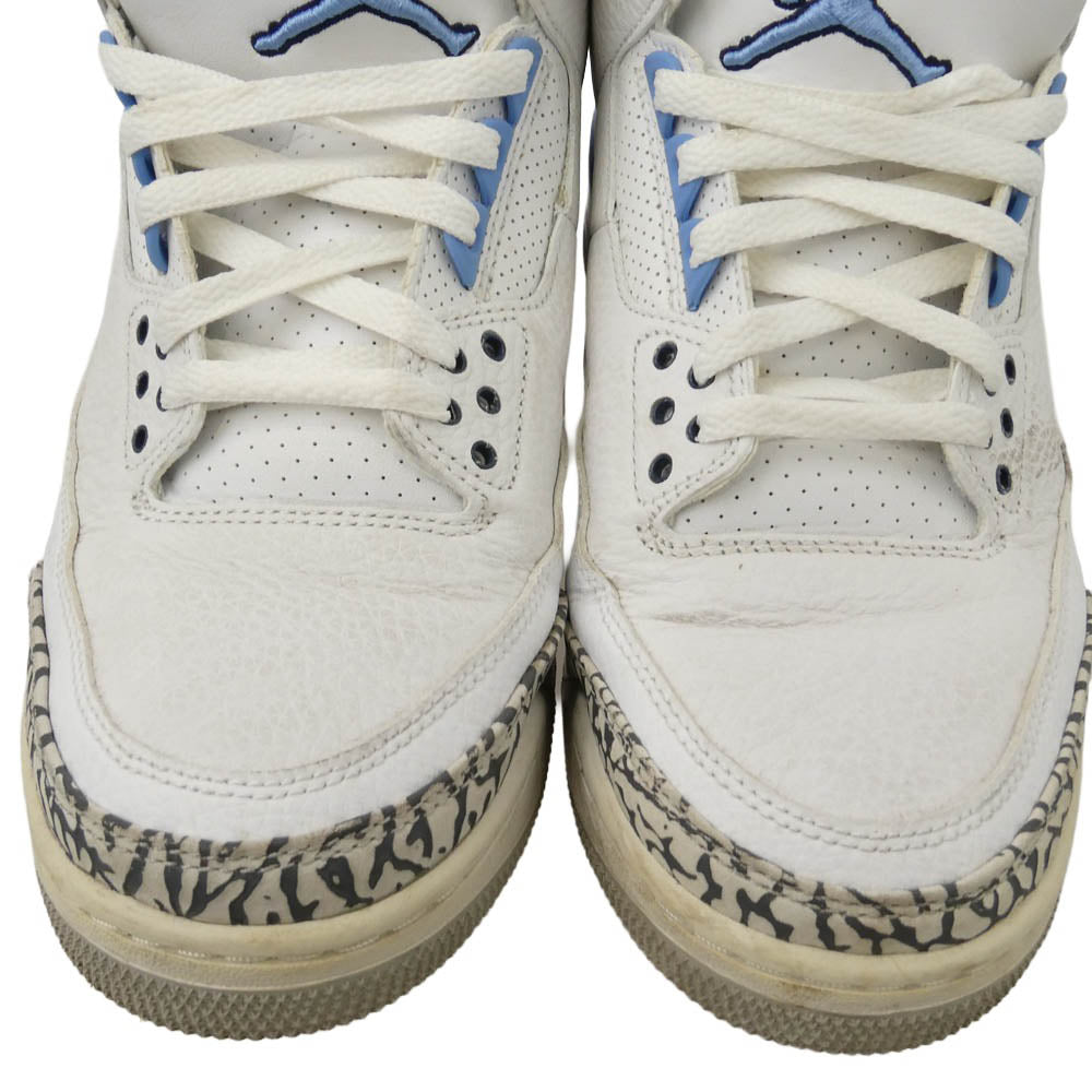 NIKE ナイキ 20SS CT8532-104 Air Jordan 3 Retro UNC エアジョーダン レトロ ローカット スニーカー マルチカラー系 27cm【中古】