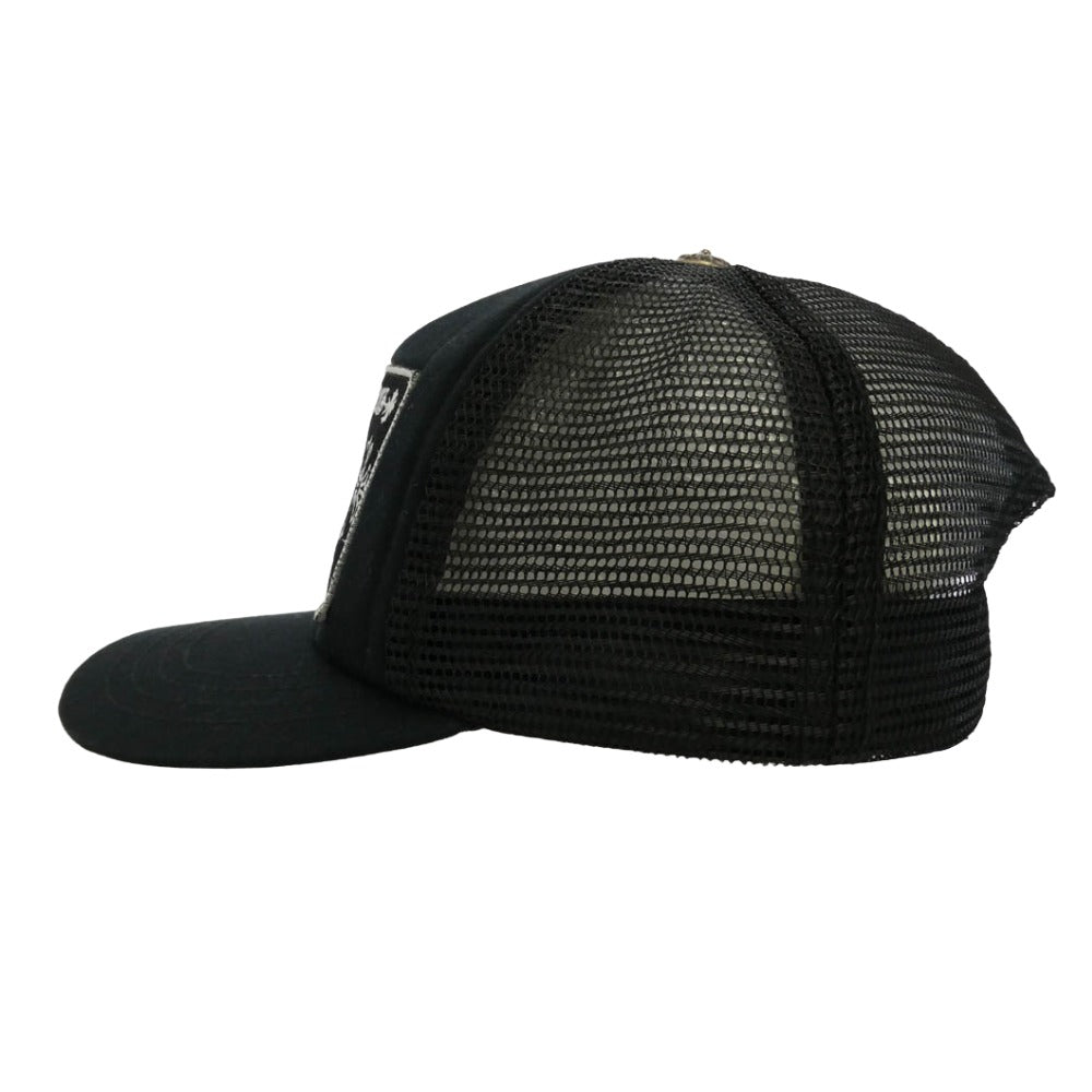 CHROME HEARTS クロムハーツ（原本無） CH Trucker Cap CHトラッカー キャップ CHワッペン クロスボール メッシュキャップ ブラック系【中古】