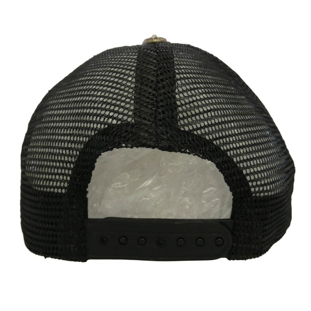 CHROME HEARTS クロムハーツ（原本無） CH Trucker Cap CHトラッカー キャップ CHワッペン クロスボール メッシュキャップ ブラック系【中古】