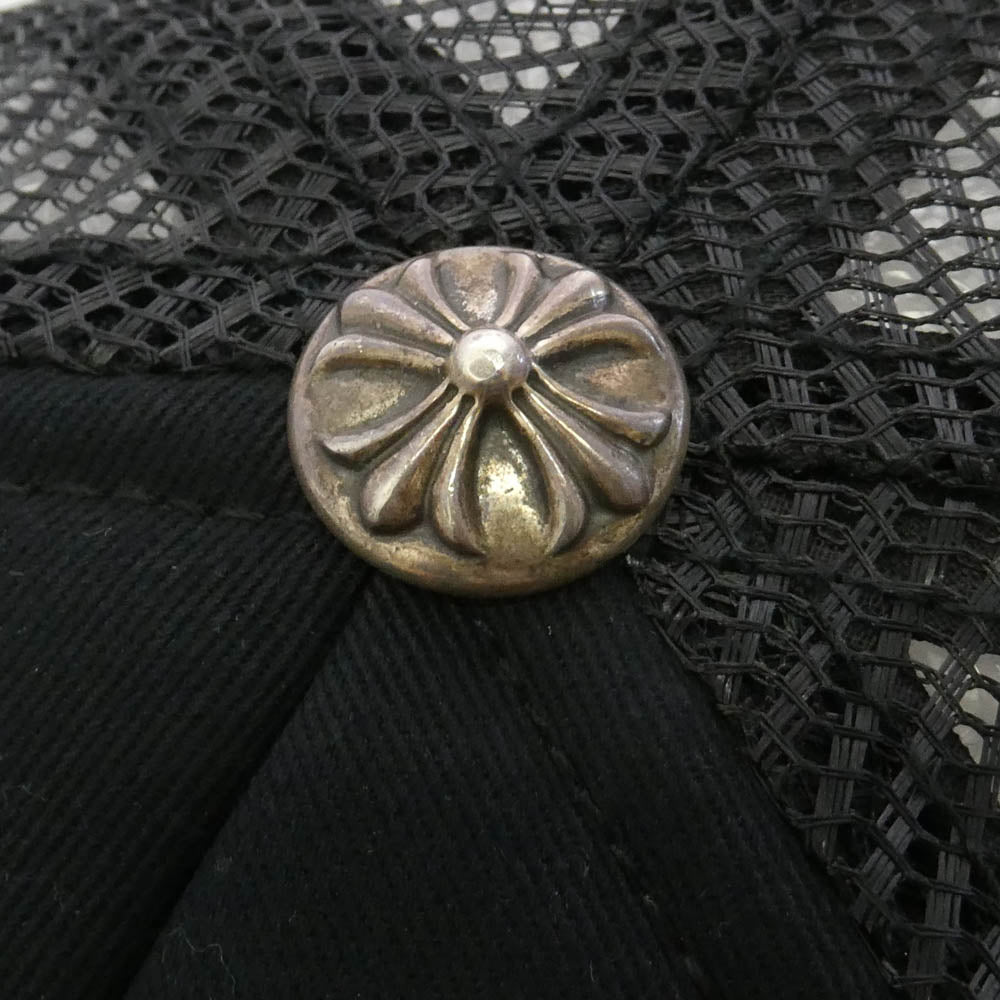 CHROME HEARTS クロムハーツ（原本無） CH Trucker Cap CHトラッカー キャップ CHワッペン クロスボール メッシュキャップ ブラック系【中古】
