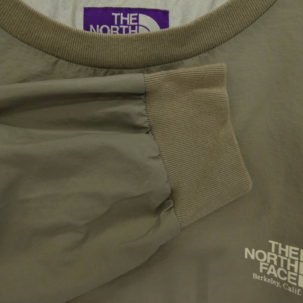 THE NORTH FACE ノースフェイス NP2170N PURPLE LABEL パープルレーベル ナイロン 長袖 ロングスリーブ カットソー Tシャツ ロンT モスグリーン系【中古】