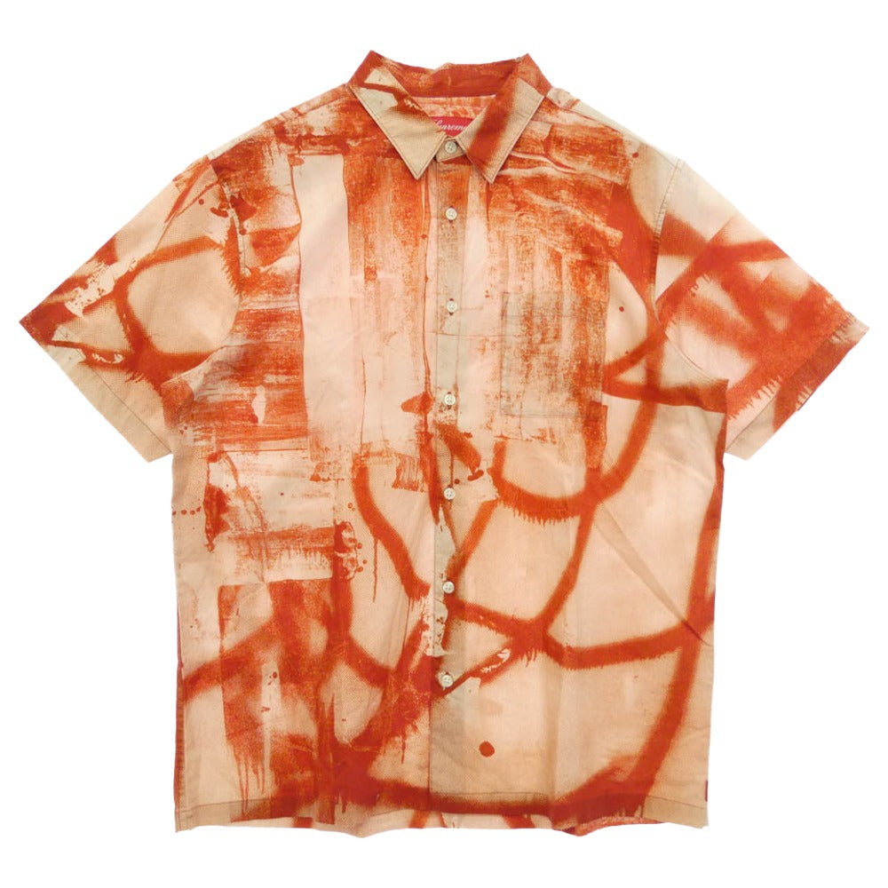 Supreme シュプリーム 21AW SUP-FW21-284 Christopher Wool S/S Shirt Red クリストファー ウール ショートスリーブ 半袖 シャツ レッド系 L【中古】