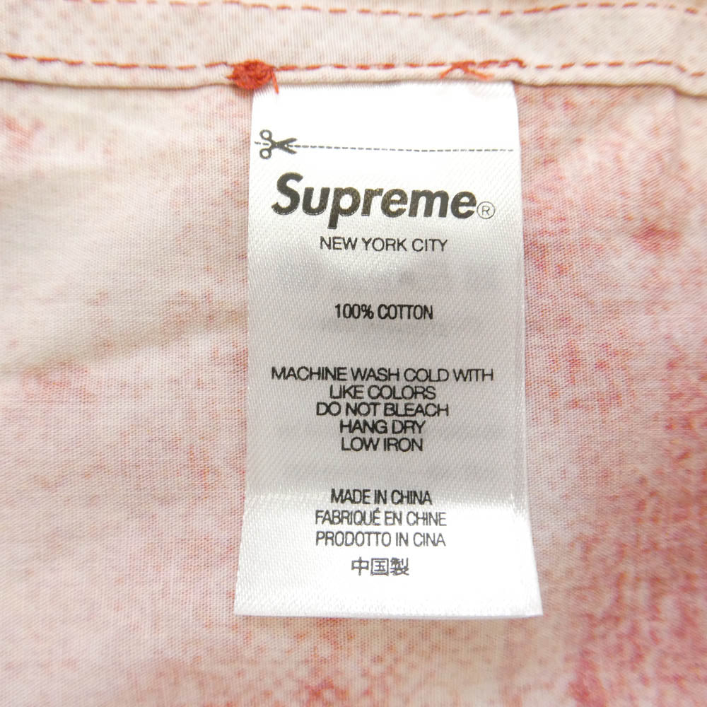 Supreme シュプリーム 21AW SUP-FW21-284 Christopher Wool S/S Shirt Red クリストファー ウール ショートスリーブ 半袖 シャツ レッド系 L【中古】