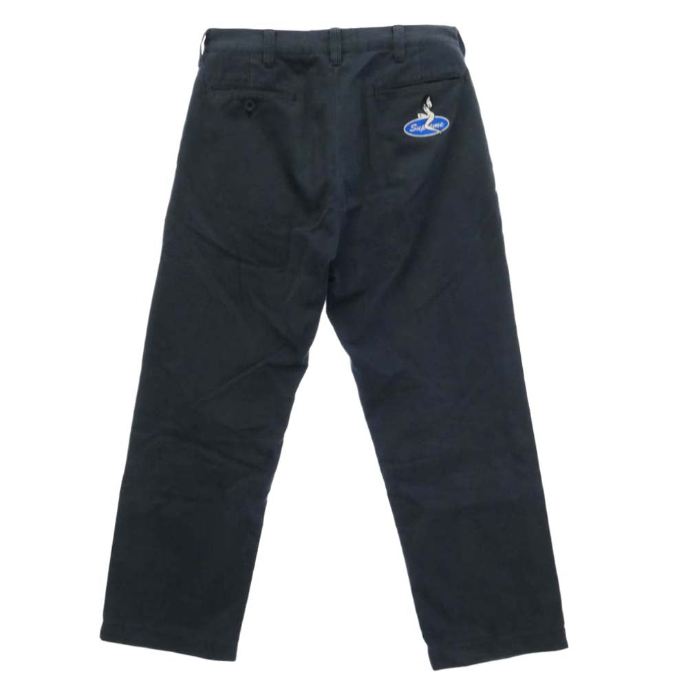 Supreme シュプリーム 25SS SUP-SS25-WEEK14-007 Chino Pant Navy ワッペン ロゴ チノ パンツ ネイビー系 30【中古】