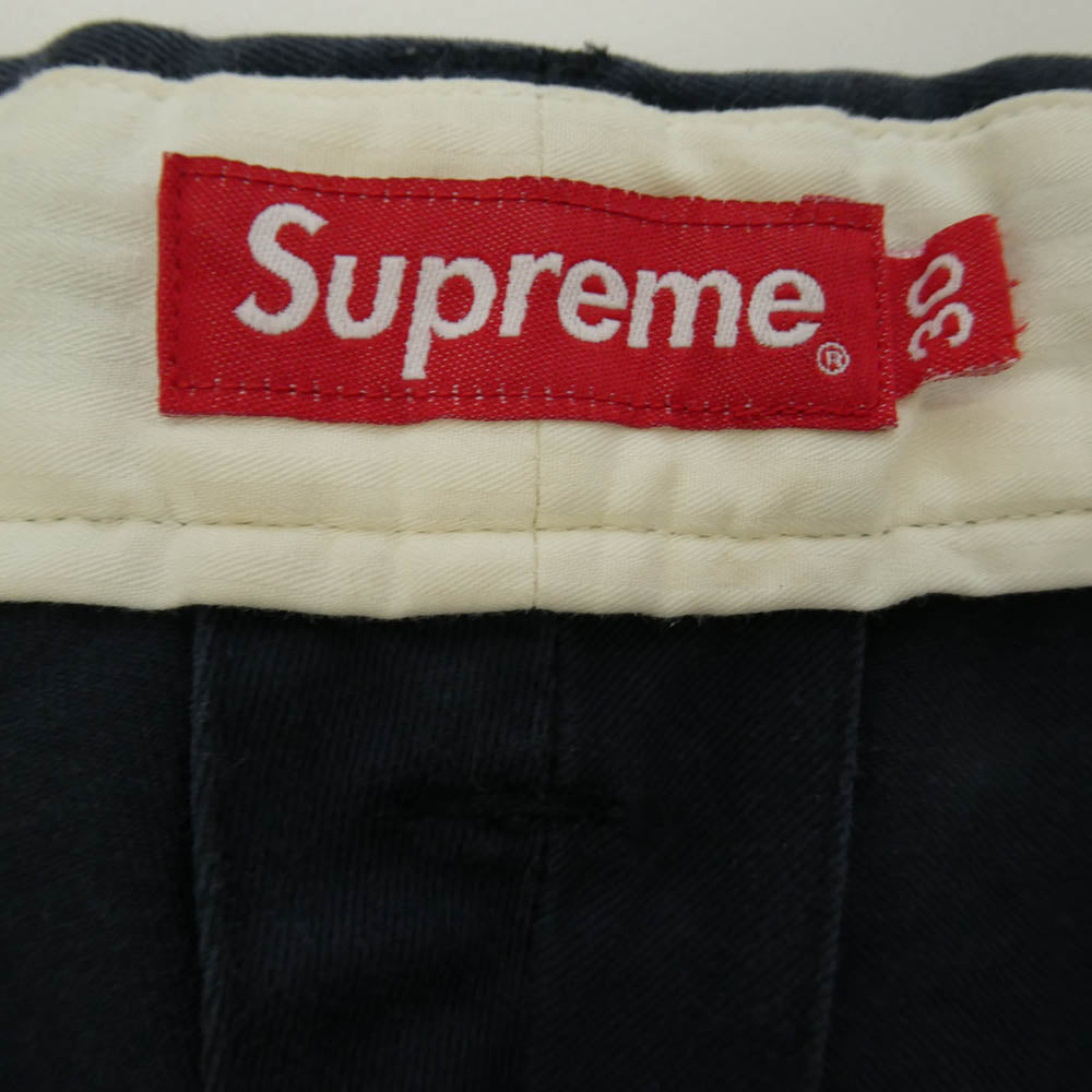 Supreme シュプリーム 25SS SUP-SS25-WEEK14-007 Chino Pant Navy ワッペン ロゴ チノ パンツ ネイビー系 30【中古】
