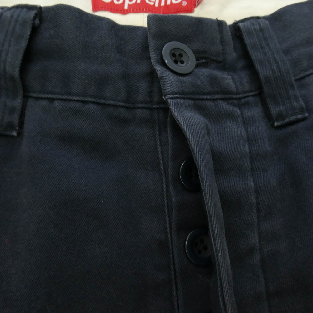 Supreme シュプリーム 25SS SUP-SS25-WEEK14-007 Chino Pant Navy ワッペン ロゴ チノ パンツ ネイビー系 30【中古】