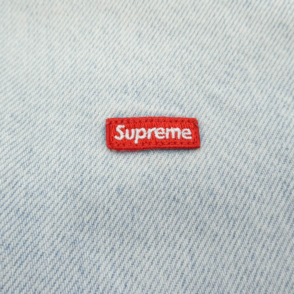 Supreme シュプリーム 24SS SUP-SS24-017 Small Box Shirt Washed Blue スモール ボックス シャツ ウォッシュド ブルー ロゴ ワンポイント ボタンダウン デニム 長袖 シャツ ライトブルー系 3【中古】
