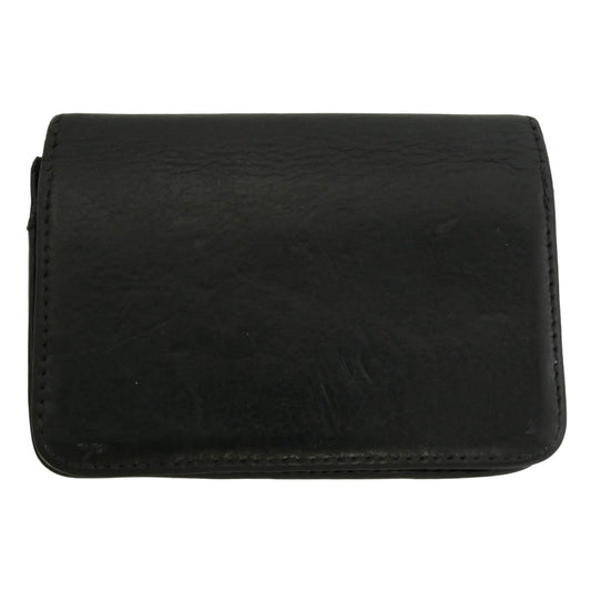 CHROME HEARTS クロムハーツ（原本無） 3POCKET CARD CAS スクロールラベル レザー カードケース ブラック系【中古】