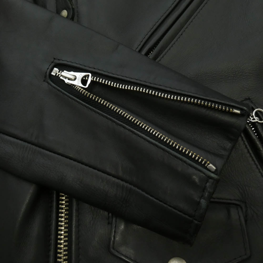 schott ショット 613UST ONESTAR TALL ワンスター トール ダブル ライダース レザー ジャケット ブラック系 36【中古】