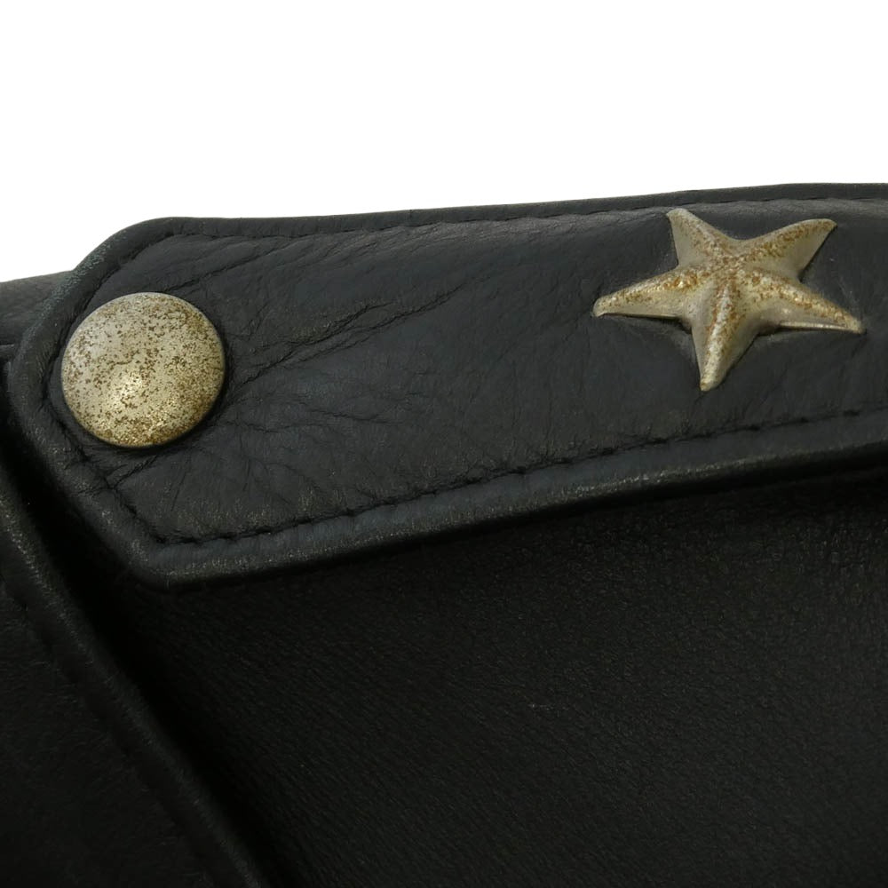schott ショット 613UST ONESTAR TALL ワンスター トール ダブル ライダース レザー ジャケット ブラック系 36【中古】