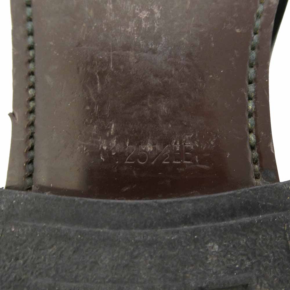 REGAL リーガル 2177N グッドイヤーウェルト製法 レザー コインローファー ブラック ブラック系 25.5cm【中古】