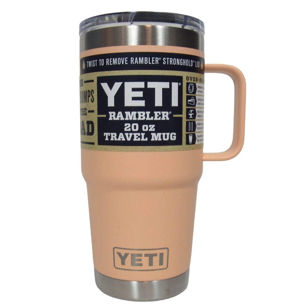 イエティ RAMBLER 20oz TRAVEL MUG lowcountry peach ランブラー 20オンス トラベルマグ マグカップ オレンジ系【極上美品】【中古】