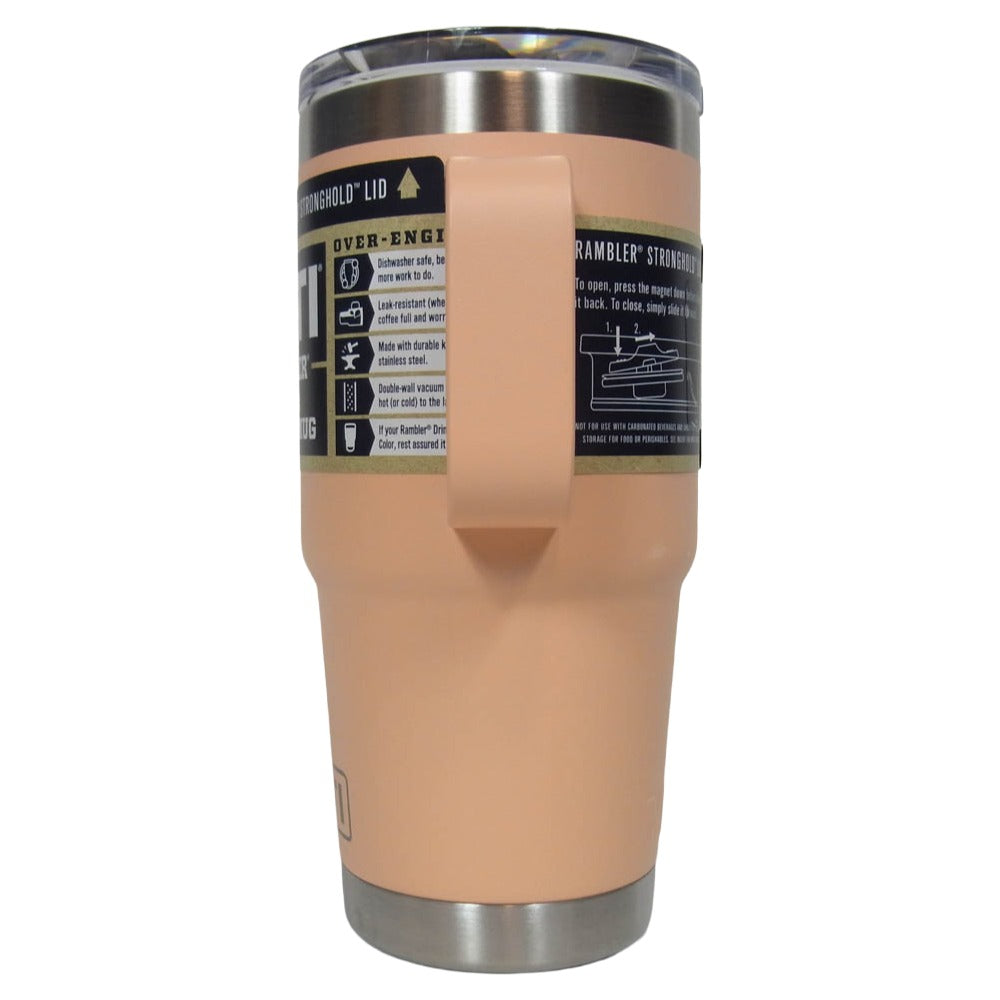 イエティ RAMBLER 20oz TRAVEL MUG lowcountry peach ランブラー 20オンス トラベルマグ マグカップ オレンジ系【極上美品】【中古】