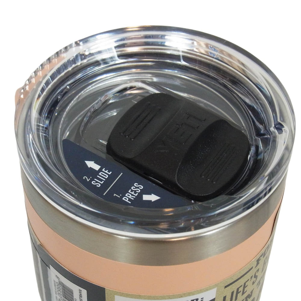 イエティ RAMBLER 20oz TRAVEL MUG lowcountry peach ランブラー 20オンス トラベルマグ マグカップ オレンジ系【極上美品】【中古】