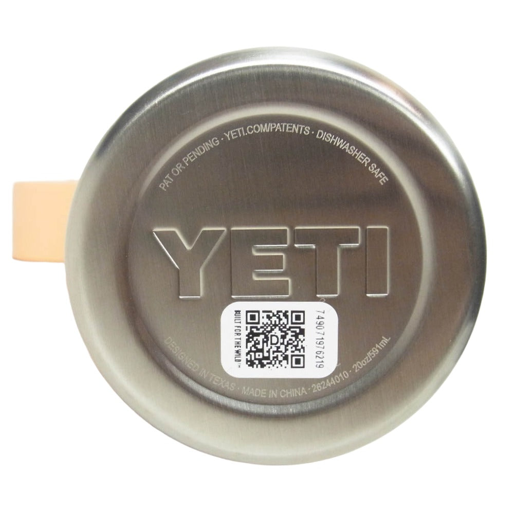 イエティ RAMBLER 20oz TRAVEL MUG lowcountry peach ランブラー 20オンス トラベルマグ マグカップ オレンジ系【極上美品】【中古】