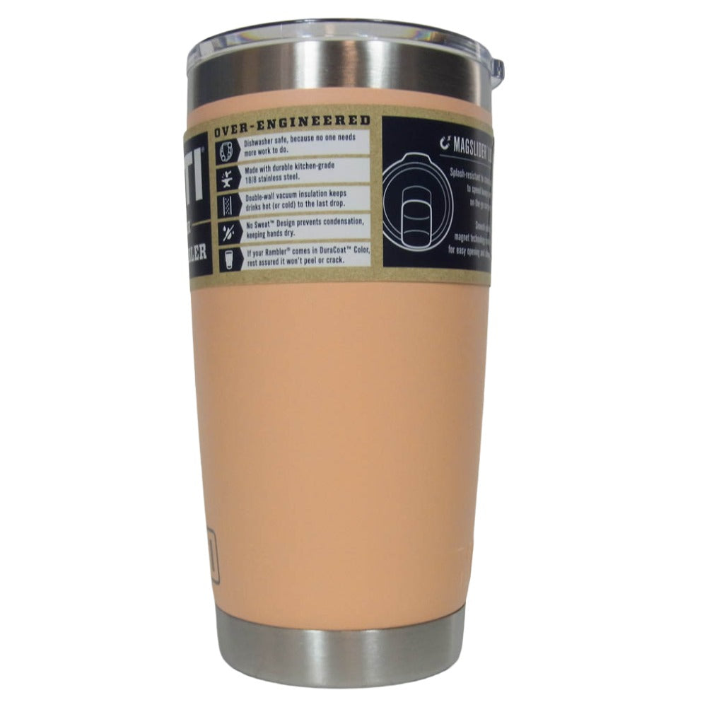 イエティ RAMBLER 20oz TUMBLER ランブラー 20オンス タンブラー マグカップ オレンジ系【極上美品】【中古】