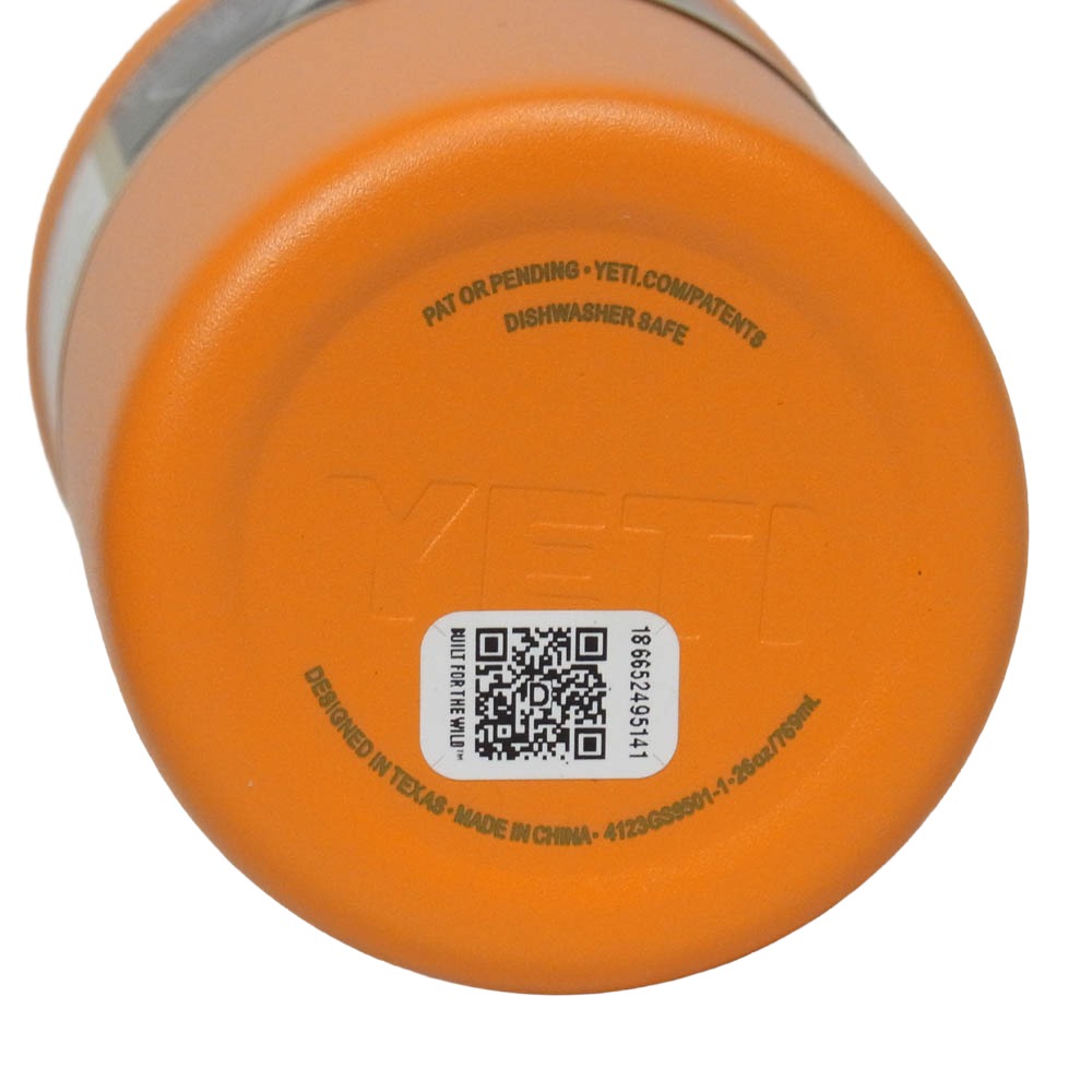 イエティ RAMBLER 26oz CUP WITH STRAW LID king crab orange ランブラー 26オンス カップ ストロー マグカップ オレンジ系【極上美品】【中古】