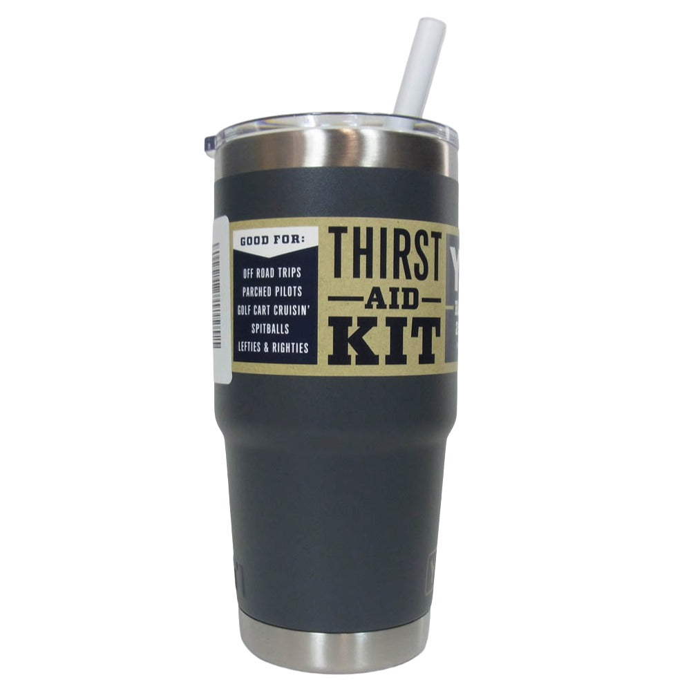 イエティ RAMBLER 25oz MUG WITH STRAW LID charcoal ランブラー 25オンス マグ ストロー マグカップ チャコール系【極上美品】【中古】