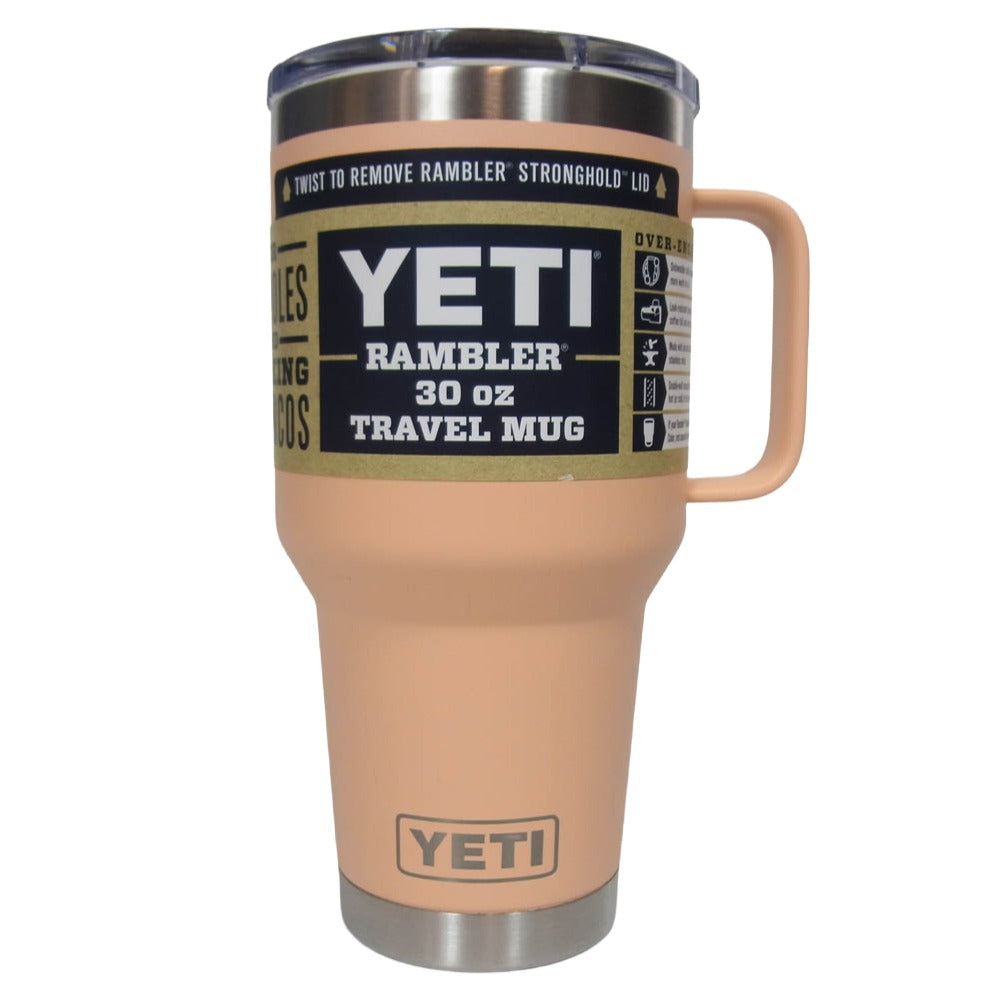 イエティ RAMBLER 30oz TRAVEL MUG lowcountry peach ランブラー 30オンス トラベルマグ マグカップ オレンジ系【極上美品】【中古】