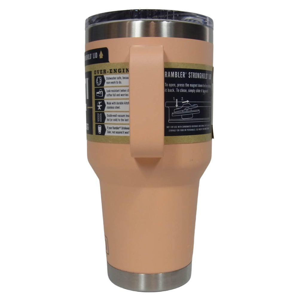 イエティ RAMBLER 30oz TRAVEL MUG lowcountry peach ランブラー 30オンス トラベルマグ マグカップ オレンジ系【極上美品】【中古】