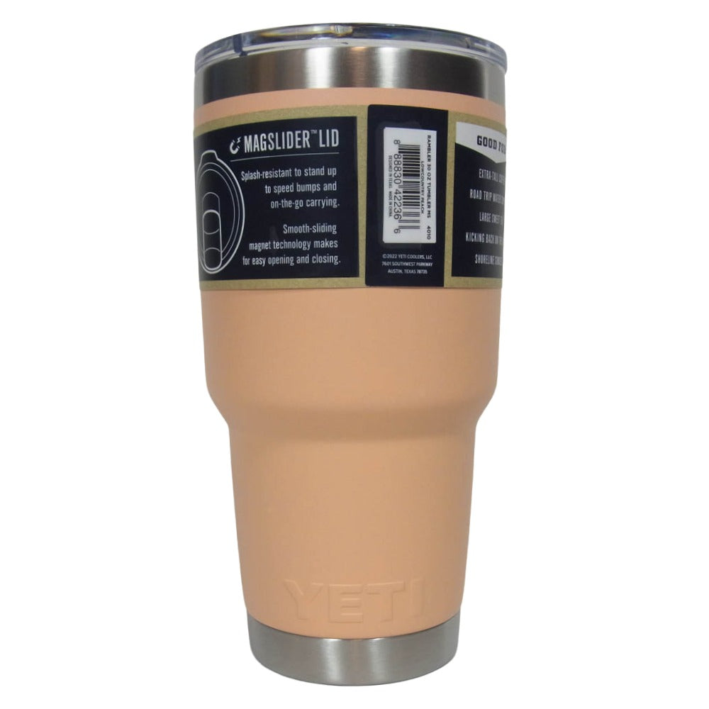 イエティ RAMBLER 30oz TUMBLER lowcountry peach ランブラー 30オンス タンブラー マグカップ オレンジ系【極上美品】【中古】