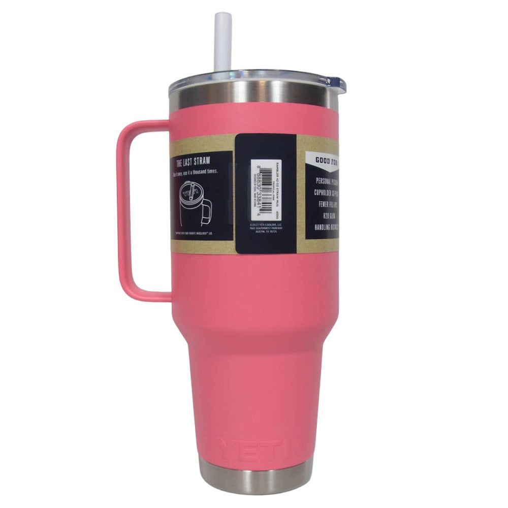 イエティ Rambler 42oz Straw Mug With Straw Lid Tropical Pink ランブラー 42オンス ストローマグ 水筒 ピンク系【極上美品】【中古】