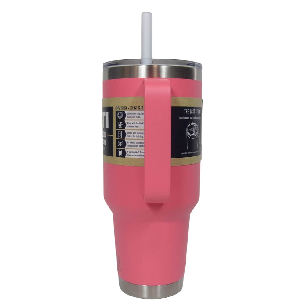 イエティ Rambler 42oz Straw Mug With Straw Lid Tropical Pink ランブラー 42オンス ストローマグ 水筒 ピンク系【極上美品】【中古】